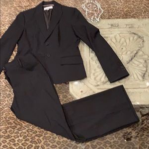 Anne Klein Women’s Pinstripe Suit, black, size 6
